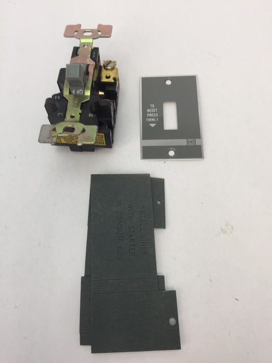 SQUARE D 2510 FO-1 MANUAL STARTER 1HP 115-230VAC 3/4HP 115-230VDC