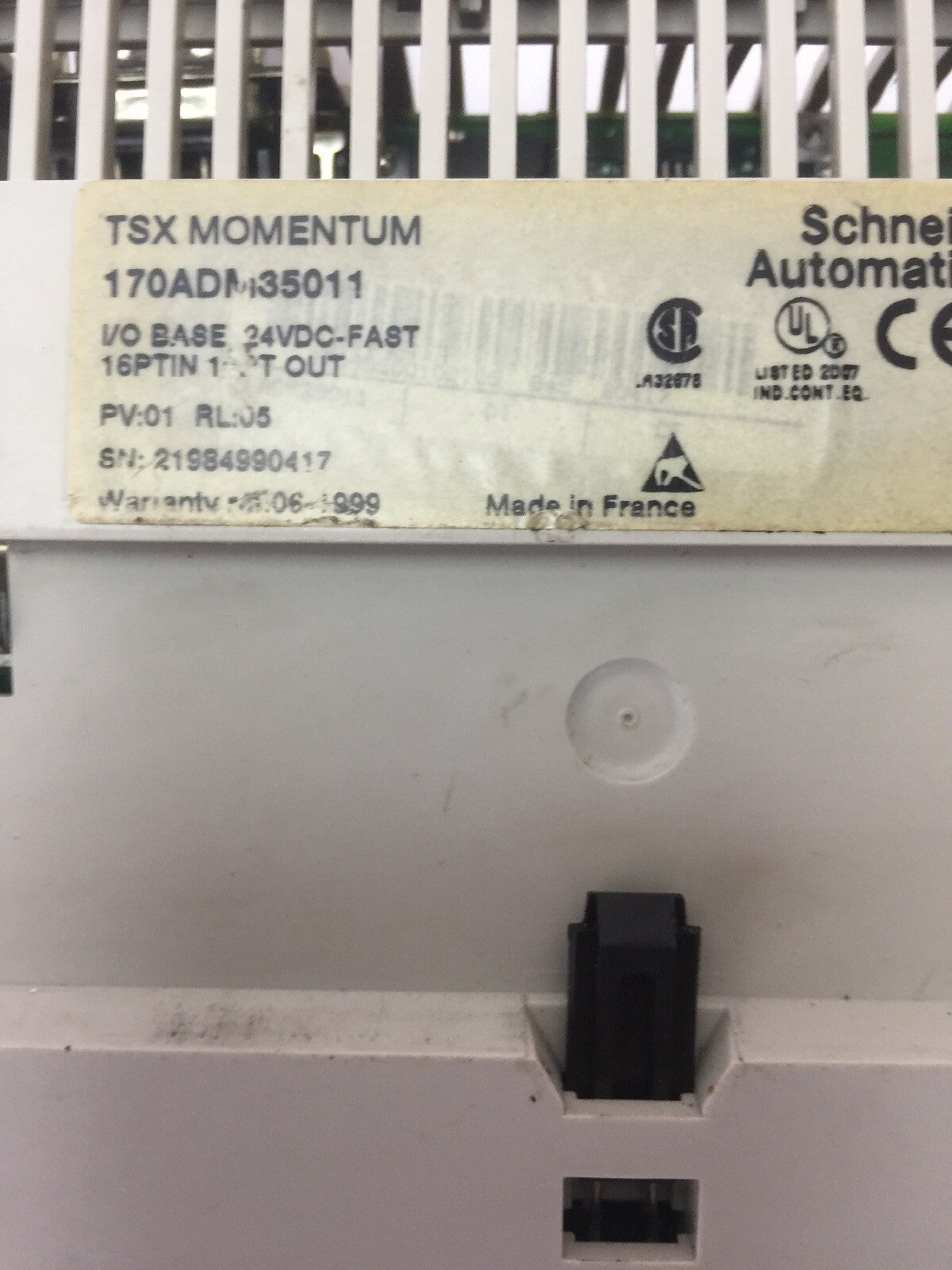SCHNEIDER TSX MOMENTUM 170ADM35011 I/O BASE 24VDC 170NEF11021 COMM ADAP MB+ SGL