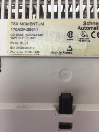 SCHNEIDER TSX MOMENTUM 170ADM35011 I/O BASE 24VDC 170NEF11021 COMM ADAP MB+ SGL