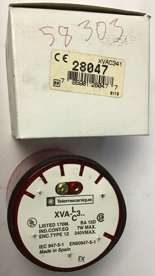 TELEMECANIQUE XVAC341 STACKABLE RED LENS