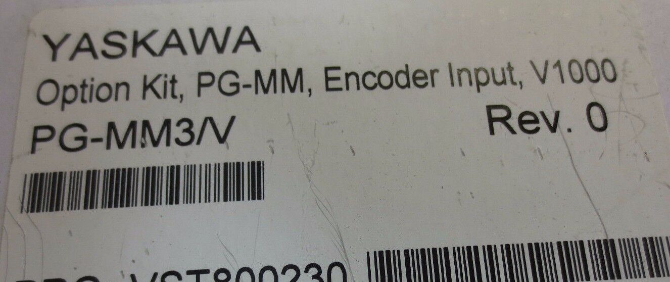 YASKAWA PG-MM3/V OPTION KIT, PG-MM, ENCODER INPUT, V1000 Rev. 0, NEW SURPLUS