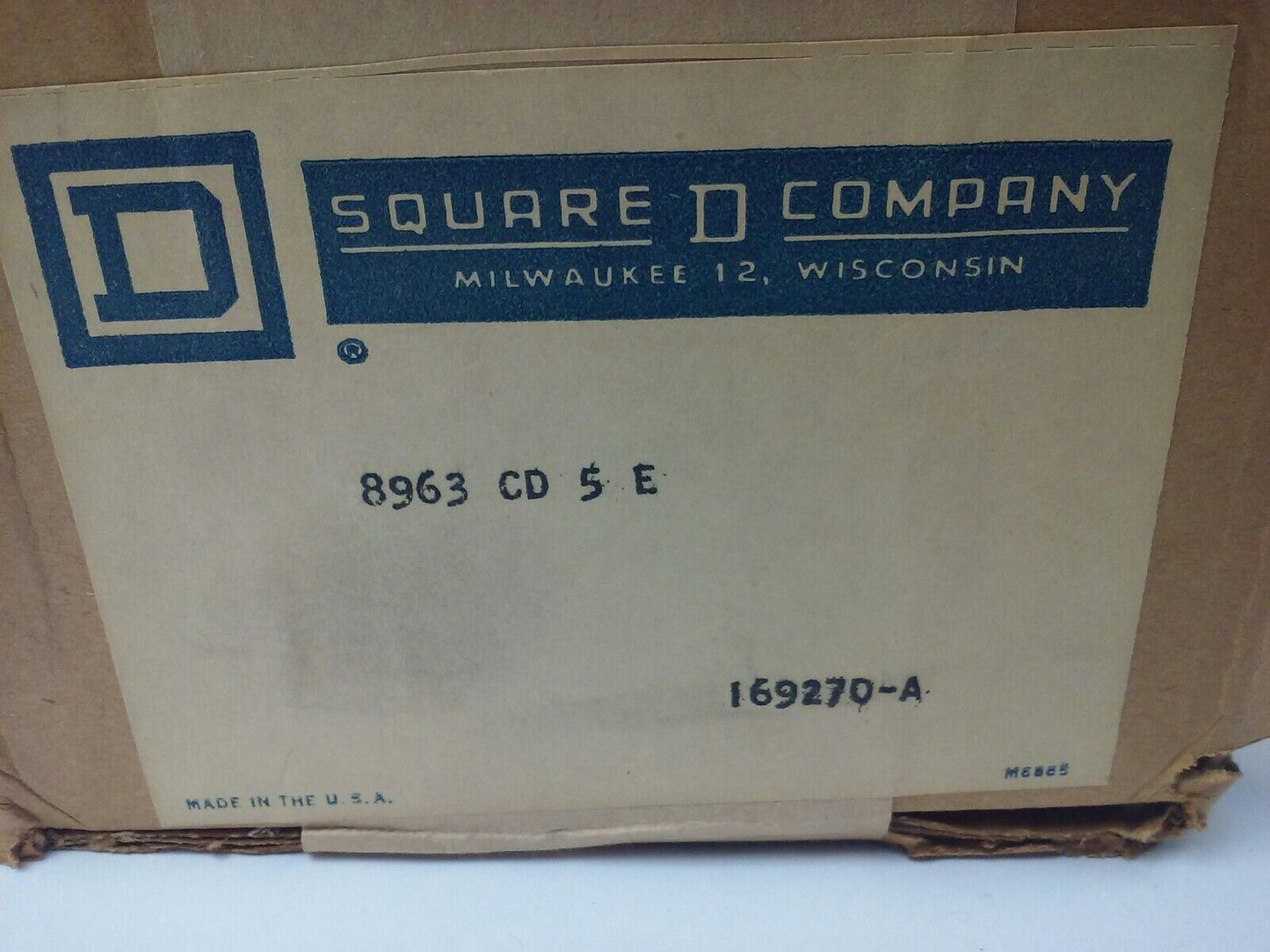 SQUARE D CLASS 8963 TYPE CD-5E MASTER SWITCH INDUSTRIAL CONTROLLER, 8963 CD5E