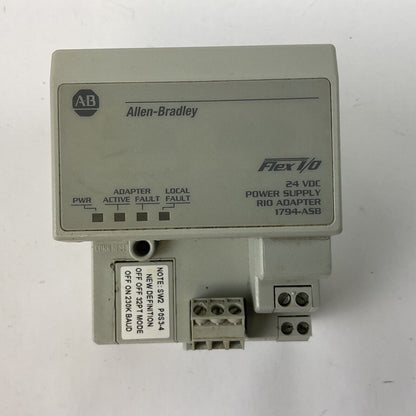ALLEN BRADLEY 1794-ASB SER E REV A01 F/W REV H FLEX I/O 24VDC POWER SUPPLY RIO