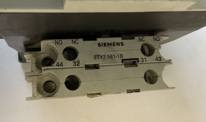 SIEMENS 3TF4522-0A CONTACTOR W/AUX 3TY7 561-1A/ 3TY7 561-1B 600V