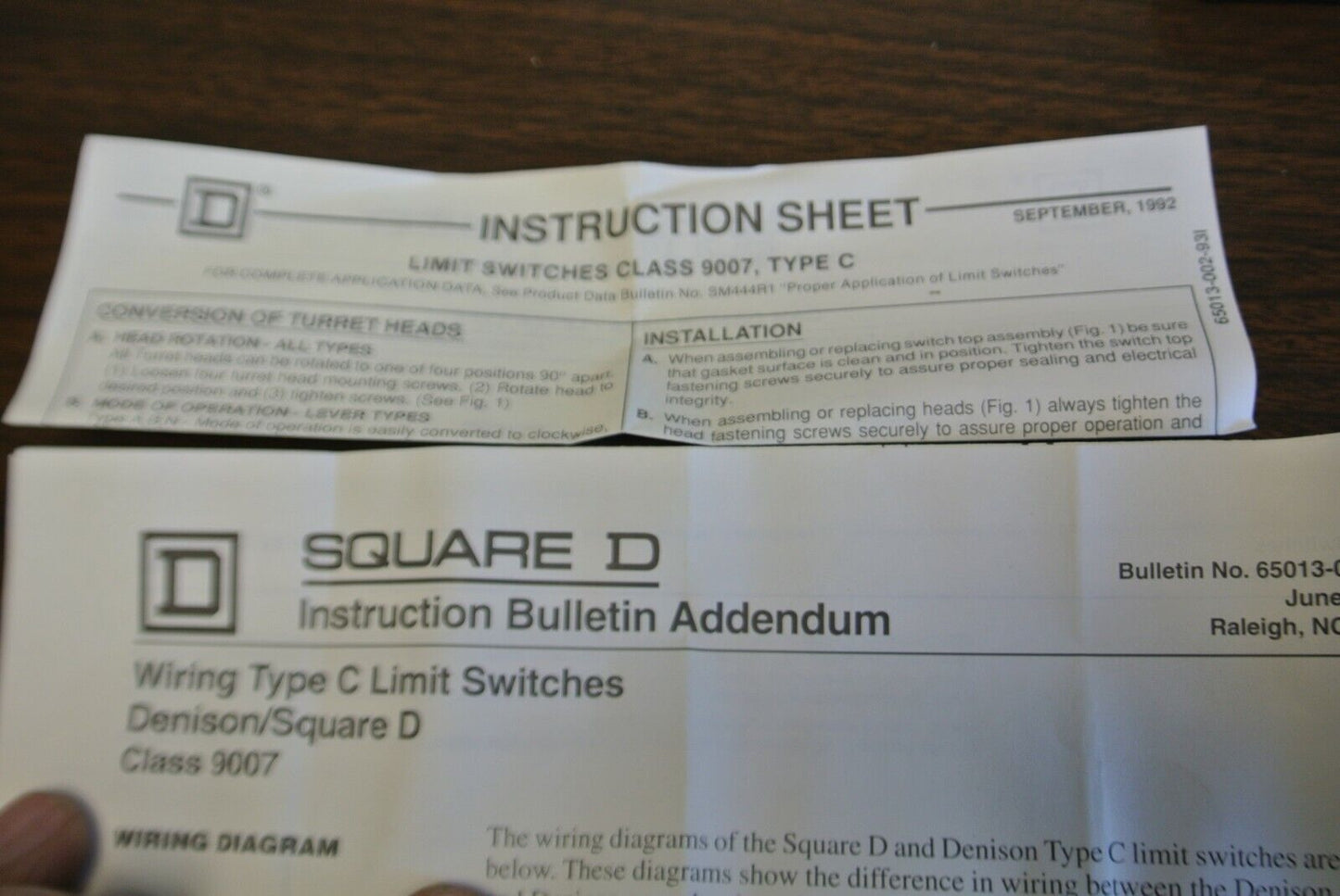 SQUARE D 9007 C62J MECHANICAL TURRET HEAD POSITION (LIMIT) SWITCH / NEW SURPLUS