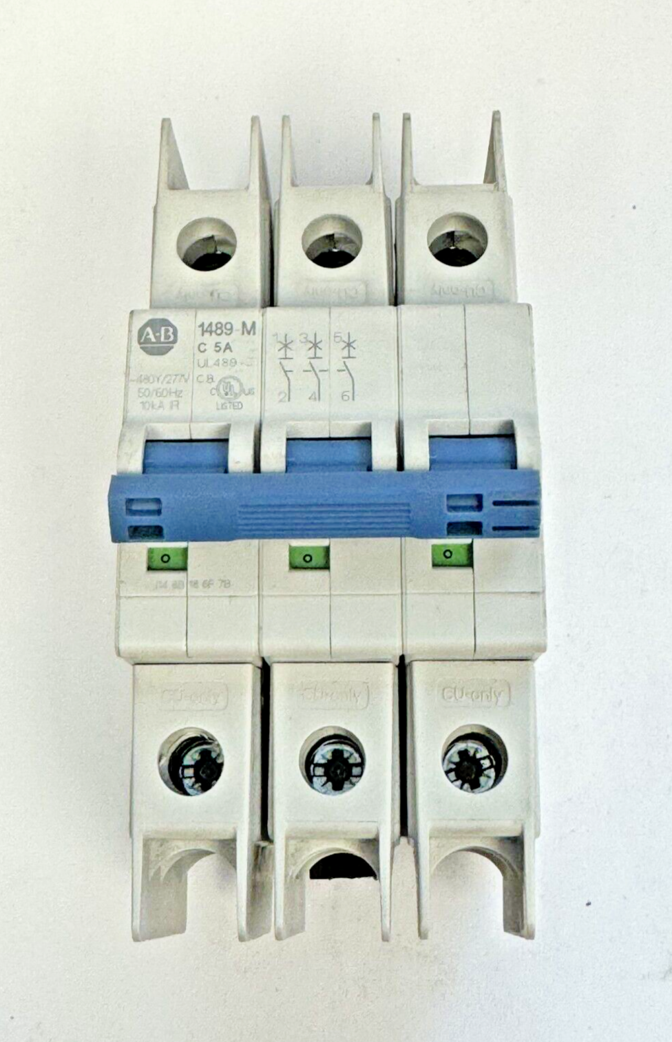 ALLEN-BRADLEY - 1489-M3C050 SER. D - BREAKER - 3P, 5 A, 277 V, 3 HP, 1 PH