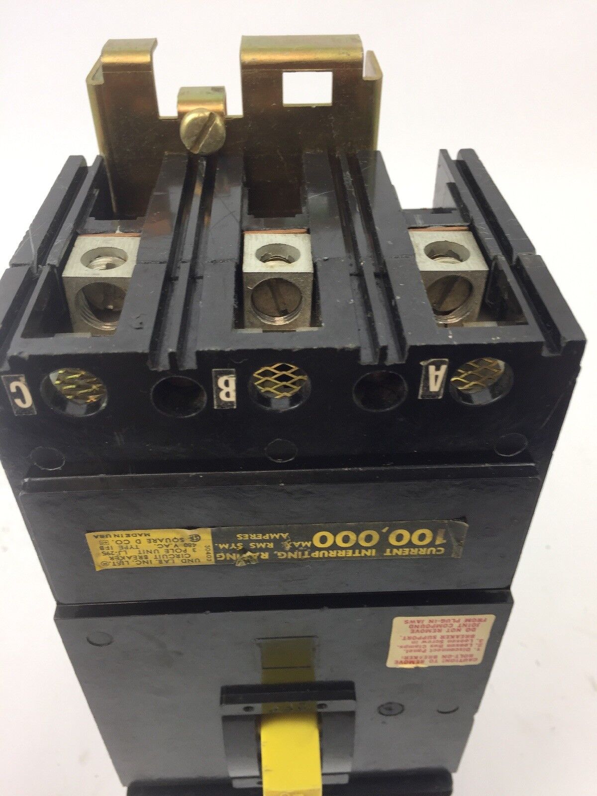 SQUARE D IFB34040S CIRCUIT BREAKER 480 VAC 40 AMP 3 POLE TYPE IFB SPECIAL MADE