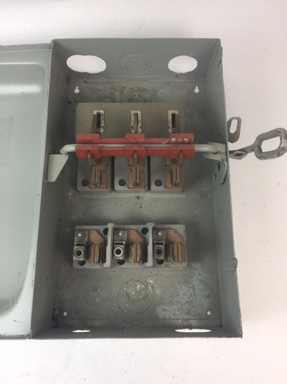 SQUARE D D-96354 FUSIBLE DISCONNECT SWITCH 200 AMP 240 VAC 3PH