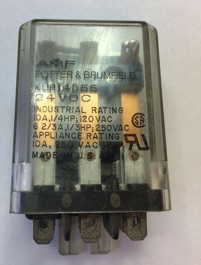 POTTER & BRUMFIELD KUP14D55 RELAY 24VDC 250VAC 10A 1/4HP ***LOTOF2***