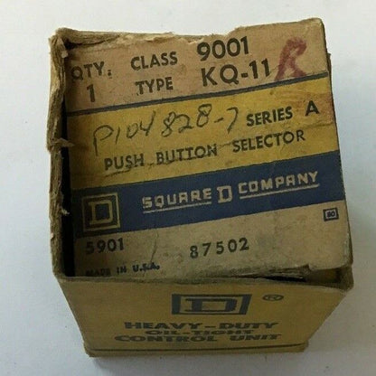 SQUARE D 9001 KQ-11 PUSHBUTTON SELECTOR SERIES A