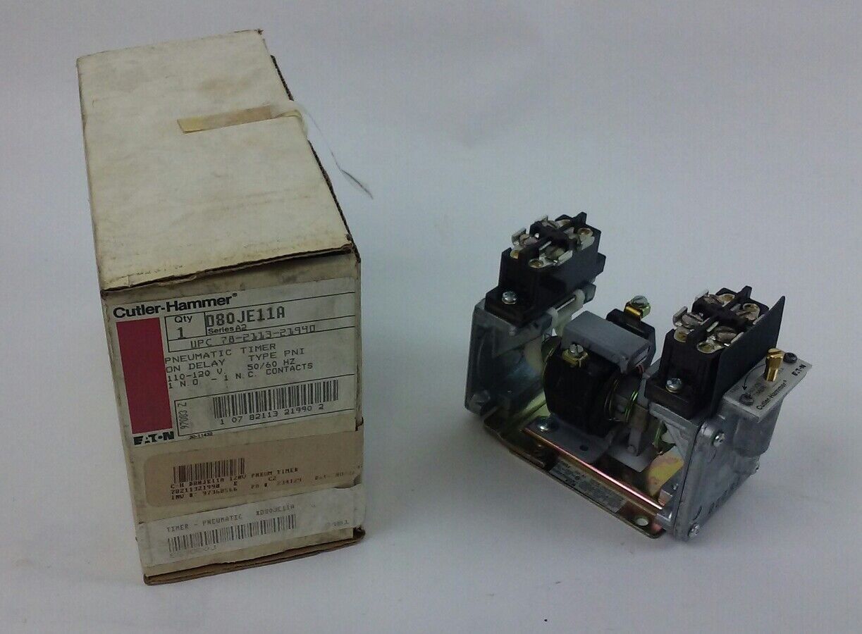 Eaton Cutler Hammer PNEUMATIC TIMER D80JE11A Ser. A2 (NEW IN BOX)