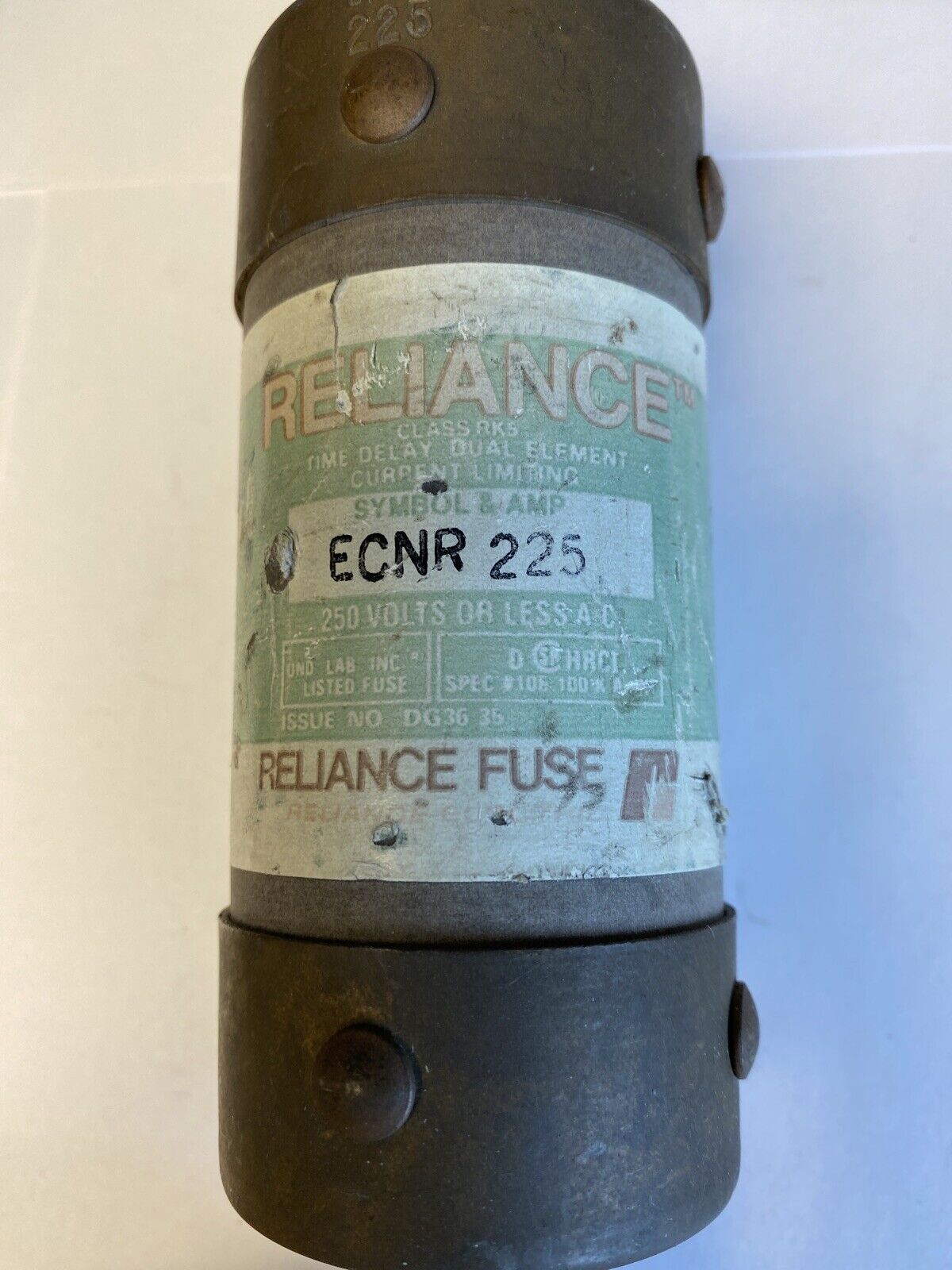 Reliance ECNR225 225A 250V Fuse "Lot of 2"