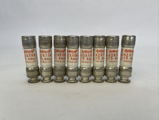 GOULD A2K15R AMP-TRAP CLASS RK1 FUSE 15AMP 250VAC (LOT OF 8)