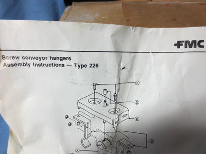 FMC 162-484-B TYPE 226 SCREW CONVEYOR HANGER 9 x 2.00 BLK - NEW 0162-484-B