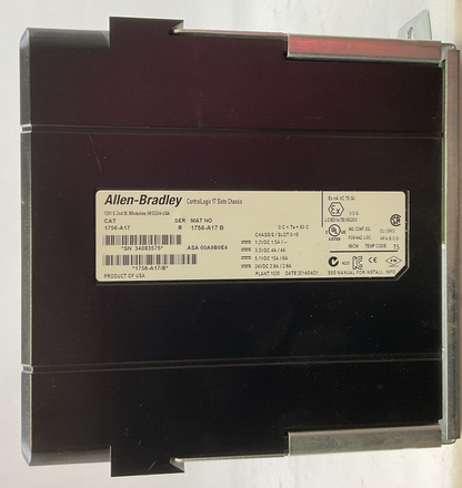 ALLEN BRADLEY 1756-PA75 SER B AC POWER SUPPLY 1756-A17 SER B 17 SLOT