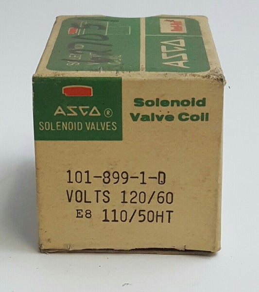 NEW ASCO 101-899-1-D SOLENOID VALVE COIL COIL 1018991D, VOLTS 120/60, 110/50HT