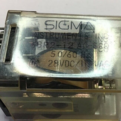 SIGMA 68R2-12AC-SCO RELAY 50/60HZ 10A 28VDC/115VAC