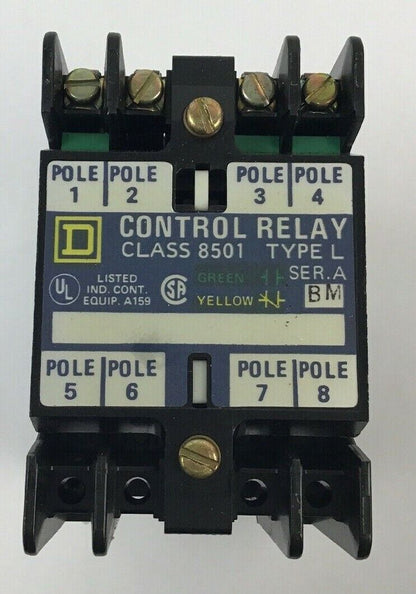 SQUARE D 8501 L0-30 MAGNETIC CONTROL RELAY SER.A COIL12060/110-50 BM