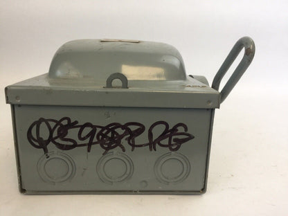 SQUARE D H221NRB SERIES D1 FUSIBLE SAFETY SWITCH 30A 240VAC 125/250VDC 2POLE
