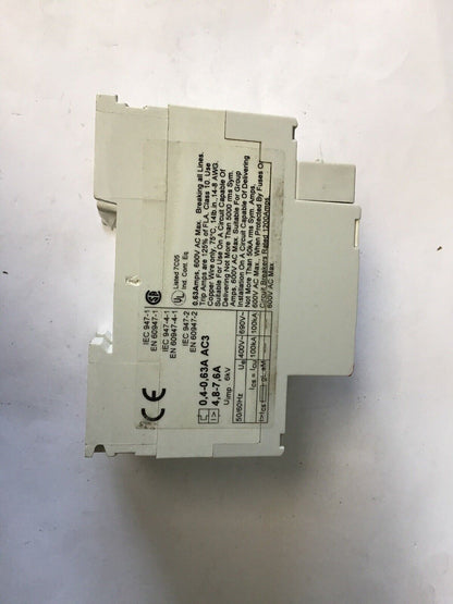 ABB MS 325 MANUAL MOTOR STARTER 690VAC 100KA 400VAC 0.4-0.63