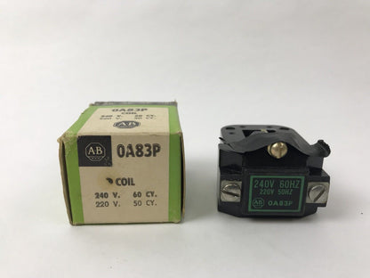 Allen Bradley OA83P Coil New In Box 240 V 60 CY/HZ 220 V 50 CY/HZ