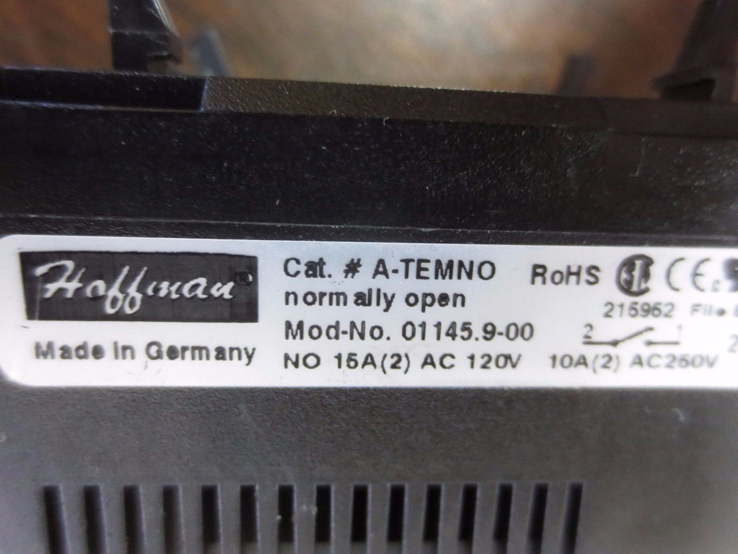 HOFFMANN A-TEMNO TEMPERATURE CONTROL / THERMOSTAT / TEMP. SWITCH- NORMALLY OPEN