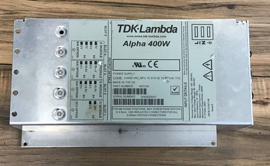 TDK-LAMBDA ALPHA 400W H47318 POWER SUPPLY 264VAC 47-63HZ