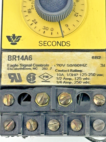 EAGLE SIGNAL - BR14A6 - ELECTRONIC RESET TIMER - 250VAC, 10A, 1/3 HP