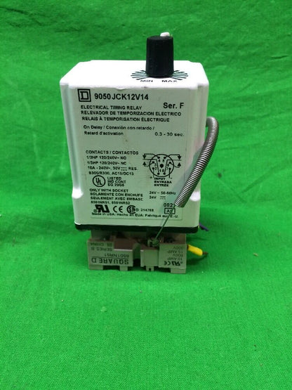 SQUARE D 240V TIMING RELAY 9050 JCK12V14 SER F