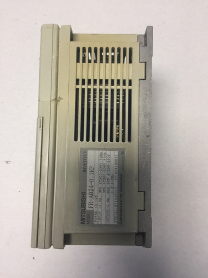 MITSUBISHI FR-A024-0.1KP INVERTER OUTPUT 0.8A 3PH AC200-230V 0.2-400HZ FR-PU03E