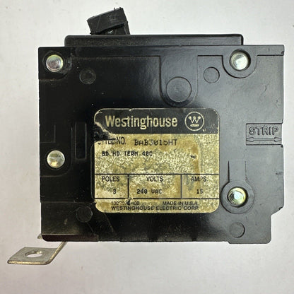WESTINGHOUSE BAB3015HT CIRCUIT BREAKER 15AMP 3POLE 240VAC