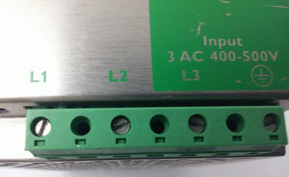PHOENIX CONTACT POWER SUPPLY,QUINT-PS-3X400-500AC/24VDC/10 , ADJUST 22.5-28.5V