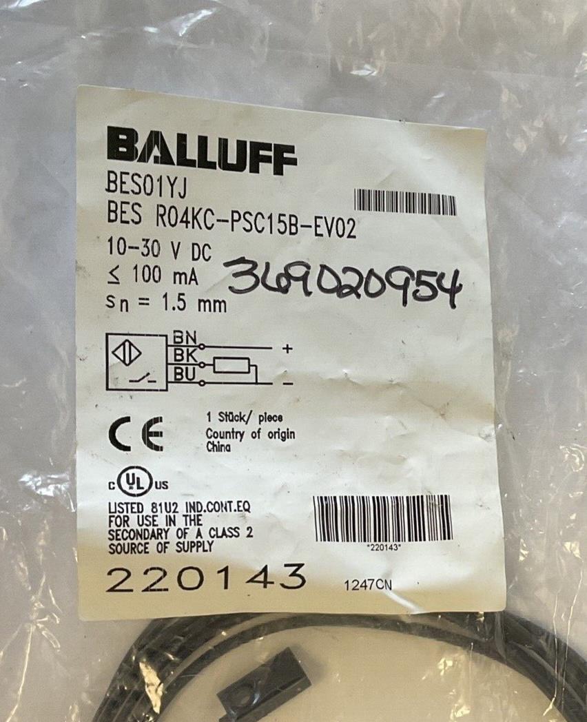 BALLUFF BES01YJ INDUCTIVE SENSOR PROXIMITY 10-30VDC 1.5MM