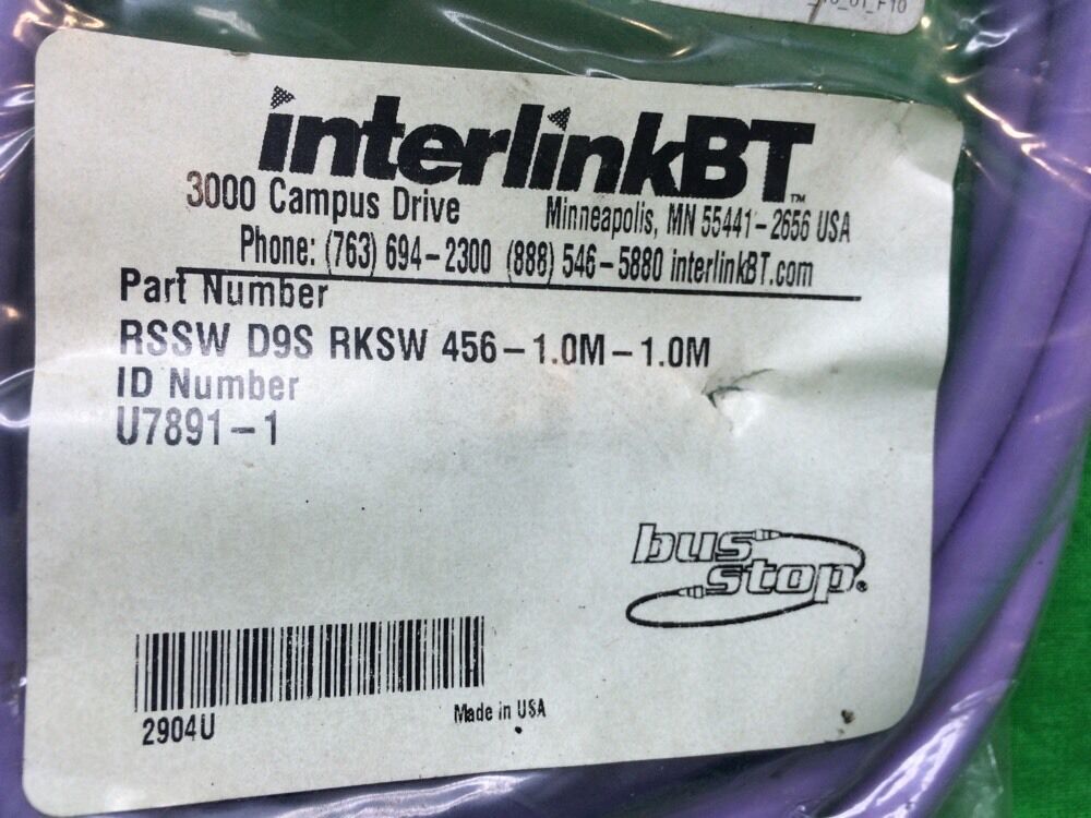 INTERLINK BT RSSW-D9S-RKSW-456-1.0M-1.0M RSSWD9SRKSW456-1.0M-1.0