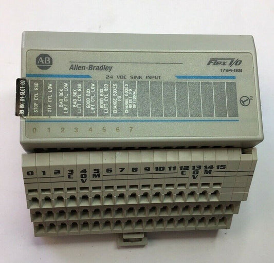 ALLEN BRADLEY 1794-IB8 SER.A REV.A01 FLEX I/O INPUT W/ 1794-TB3S TERMINAL BASE