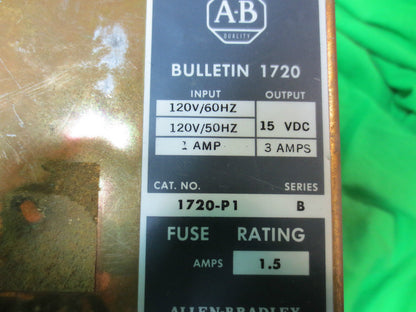 ALLEN-BRADLEY 1720-P1 Ser. B - POWER SUPPLY