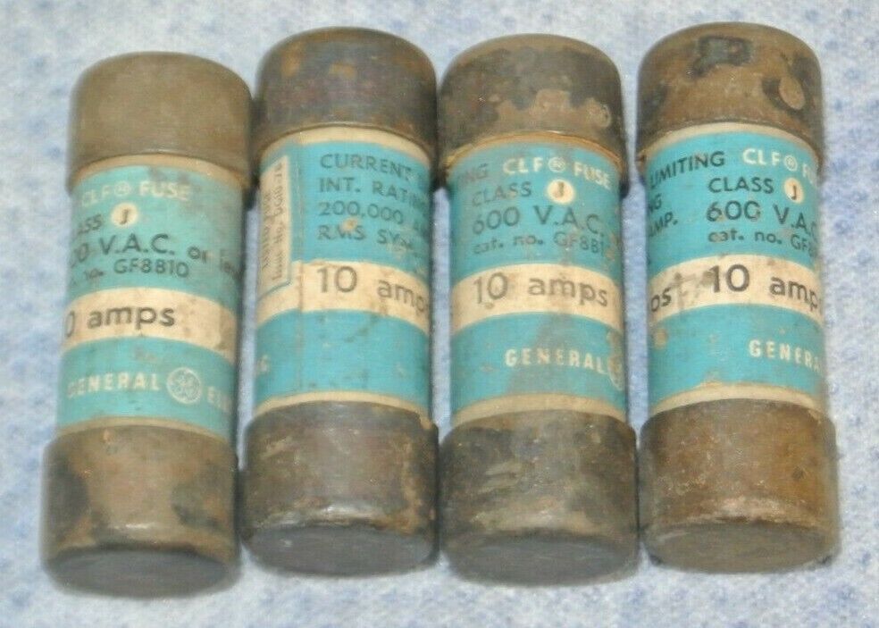 LOT of 16 / GENERAL ELECTRIC CLF6, CLF10, CLF15 CLASS J CURRENT-LIMITING FUSES
