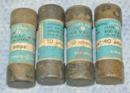 LOT of 16 / GENERAL ELECTRIC CLF6, CLF10, CLF15 CLASS J CURRENT-LIMITING FUSES