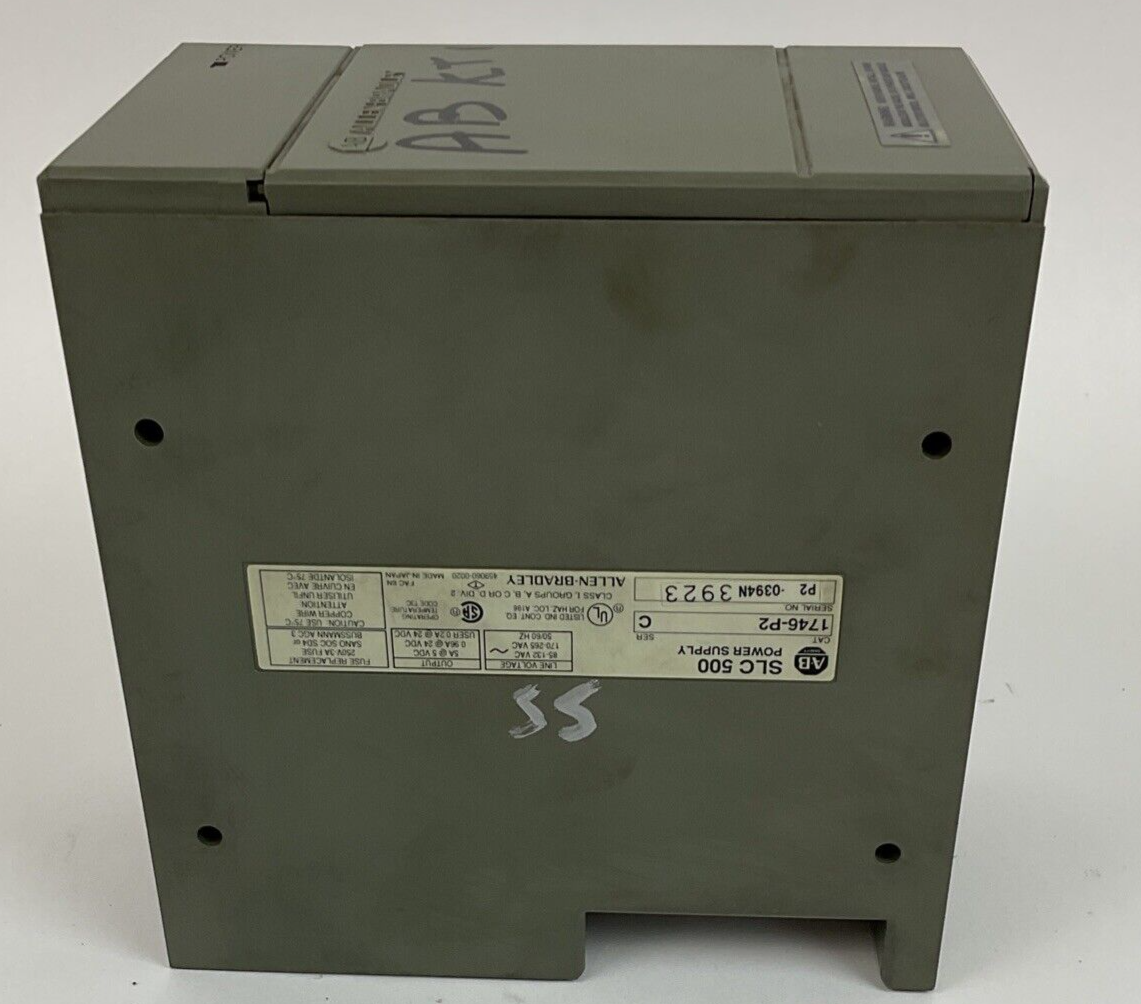 ALLEN BRADLEY 1746-P2 SER.C SLC 500 POWER SUPPLY 5A 85-132VAC 170-265VDC 50/60HZ