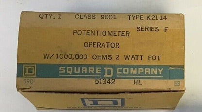 SQUARE D 9001 K2114 POTENTIOMETER OPERATOR SER.F