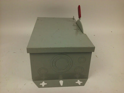 WESTINGHOUSE, HUN362, SAFETY SWITCH, 60A, 600V, 3P, TYPE 1 INDOOR, MISSING PARTS