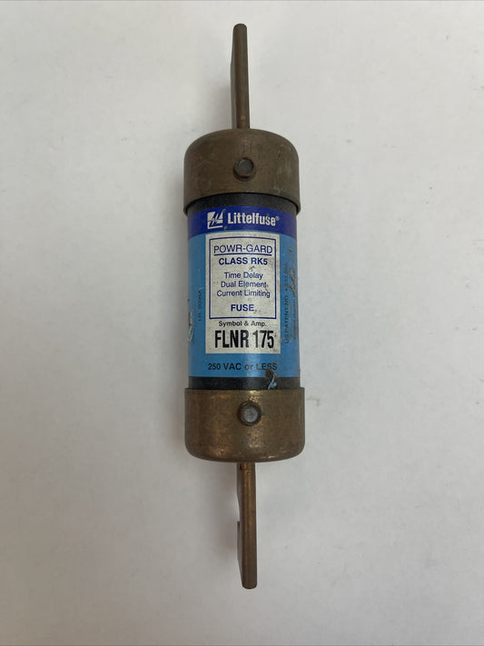 LITTELFUSE FLNR175 POWR-GARD DUAL ELEMENT TIME DELAY CLASS RK5 175A 250VAC FUSE