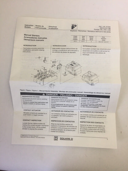 SQUARE D 2510MBW11 AC MANUAL STARTER SERIES C NEMA 4 ENCLOSURE