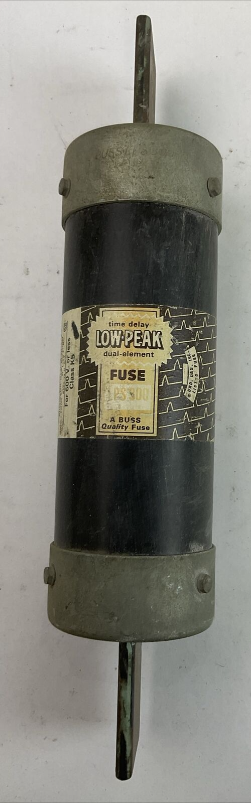 BUSSMANN LPS300 TIME DELAY LOW PEAK DUAL ELEMENT FUSE 600VAC 300AMP