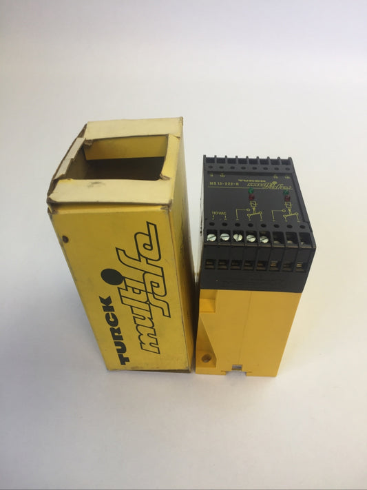 TURCK MS 13-222-R MULTI SAFE AMPLIFIER RELAY 110VAC RELAY OUTPUT 250VAC 60VDC