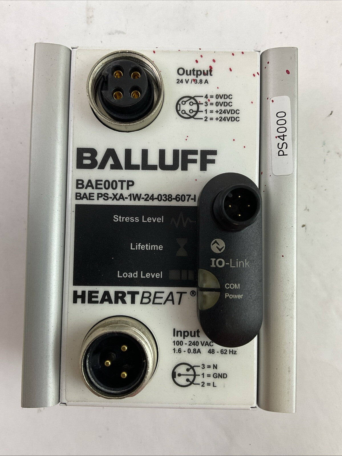 BALLUFF BAE00TP BAE PS-XA-1W-24-038-607-I POWER SUPPLY OUTPUT 24VDC INPUT