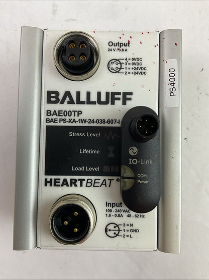 BALLUFF BAE00TP BAE PS-XA-1W-24-038-607-I POWER SUPPLY OUTPUT 24VDC INPUT