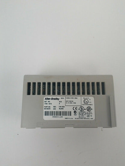 ALLEN BRADLEY 1794-IB16 FLEX I/O 24VDC SINK INPUT REV.A02 F/W REV.BLANK