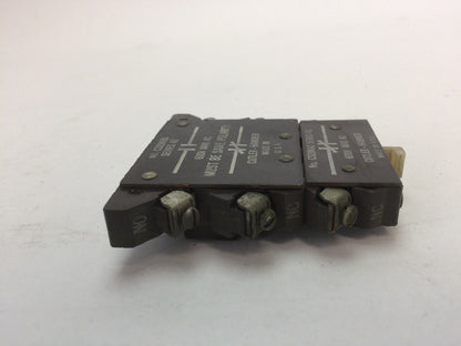 CUTLER HAMMER C320KB5 AUXILIARY CONTACT 600VAC SERIES A2 C320KA2 (LOT OF 3)