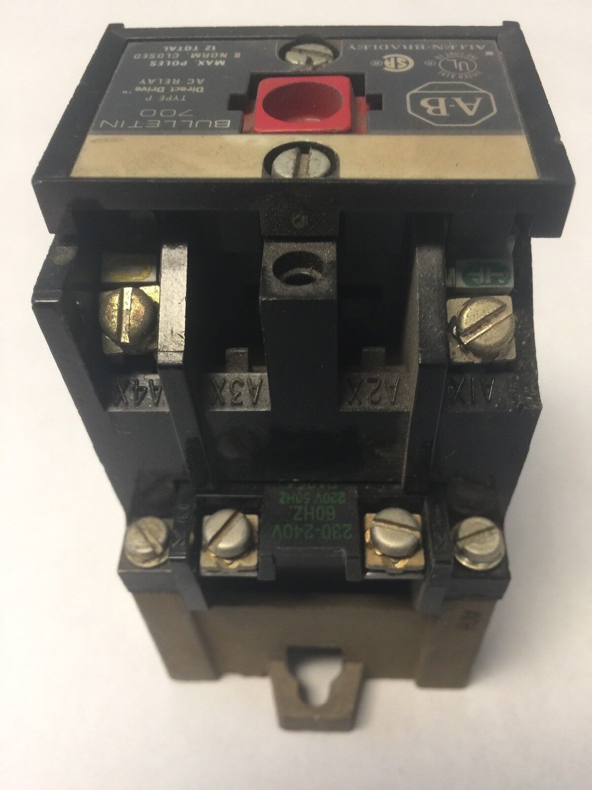 ALLEN BRADLEY 700-P200A1 AC CONTROL RELAY SERIES A COIL 230-240V 60HZ 220V 50HZ